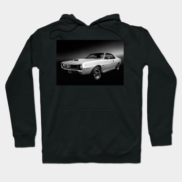 1970 AMC Javelin SST B/W Hoodie by Burtney